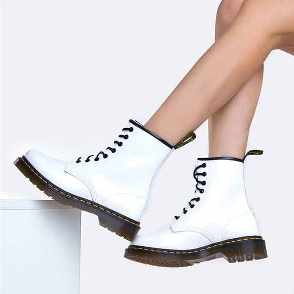 Dr Martens White Boots - Picture 2 of 14